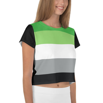 aromantic crop top, model 1 right