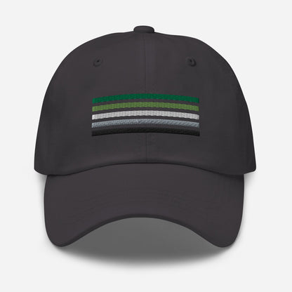 aromantic hat, aro pride flag embroidered cap