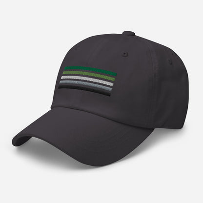 aromantic hat, aro pride flag embroidered cap, right