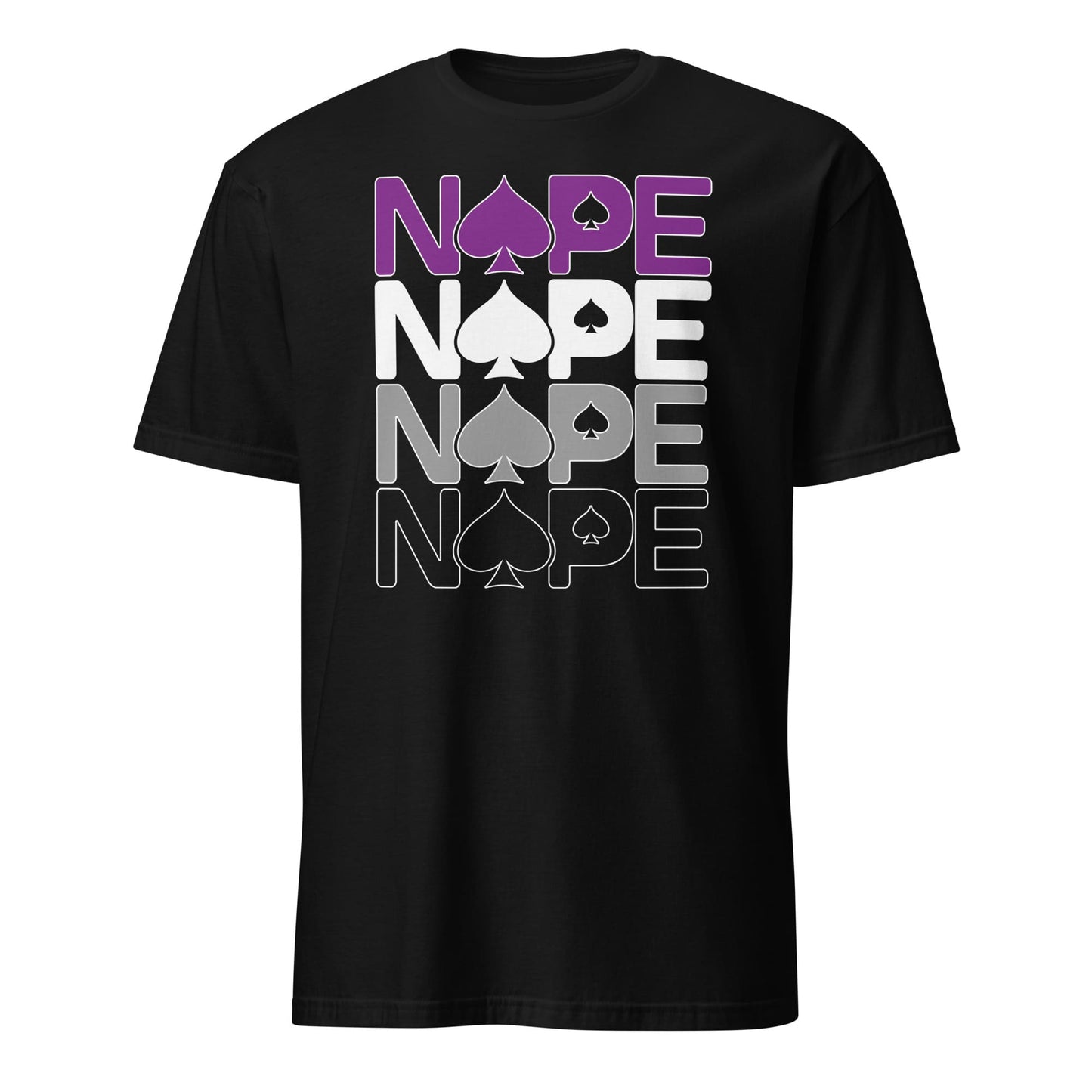 funny asexual shirt, nope ace of spades, hang