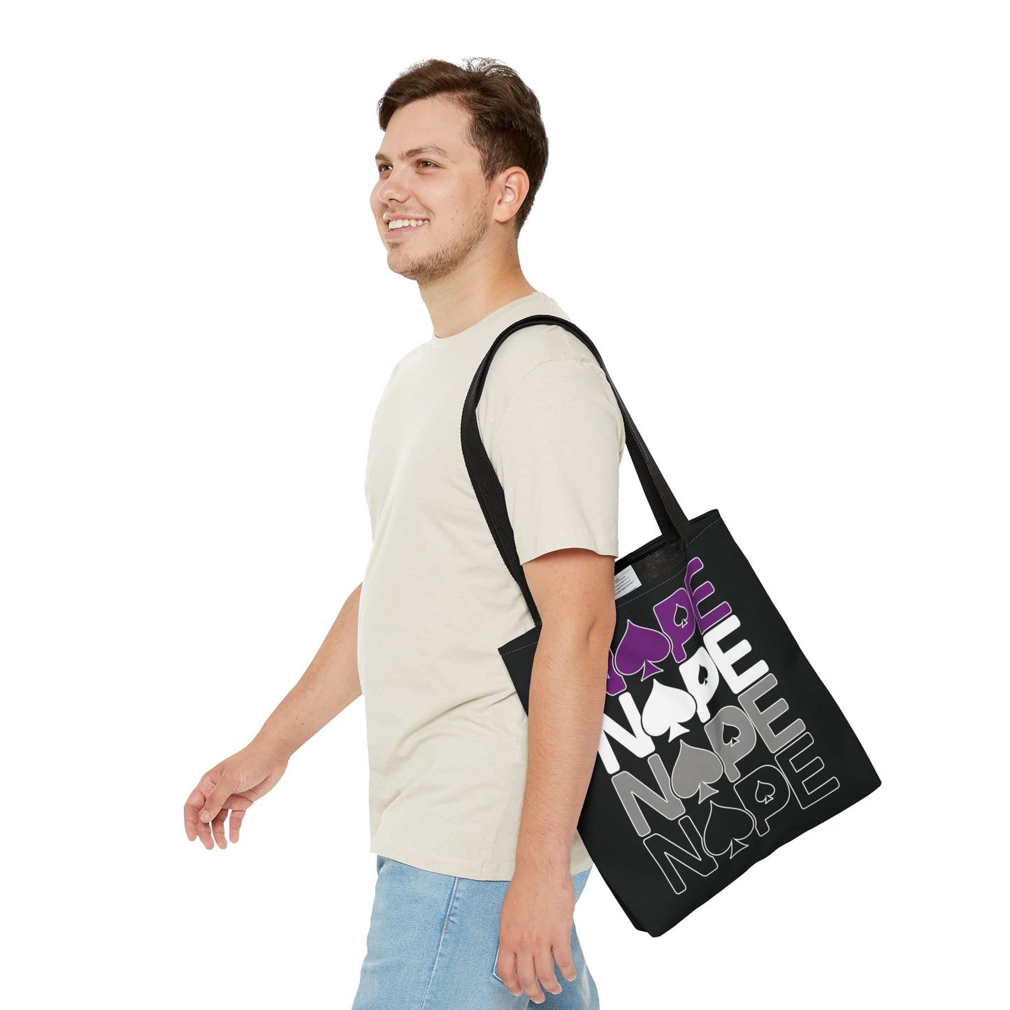 asexual tote bag, nope ace of spades bag, medium