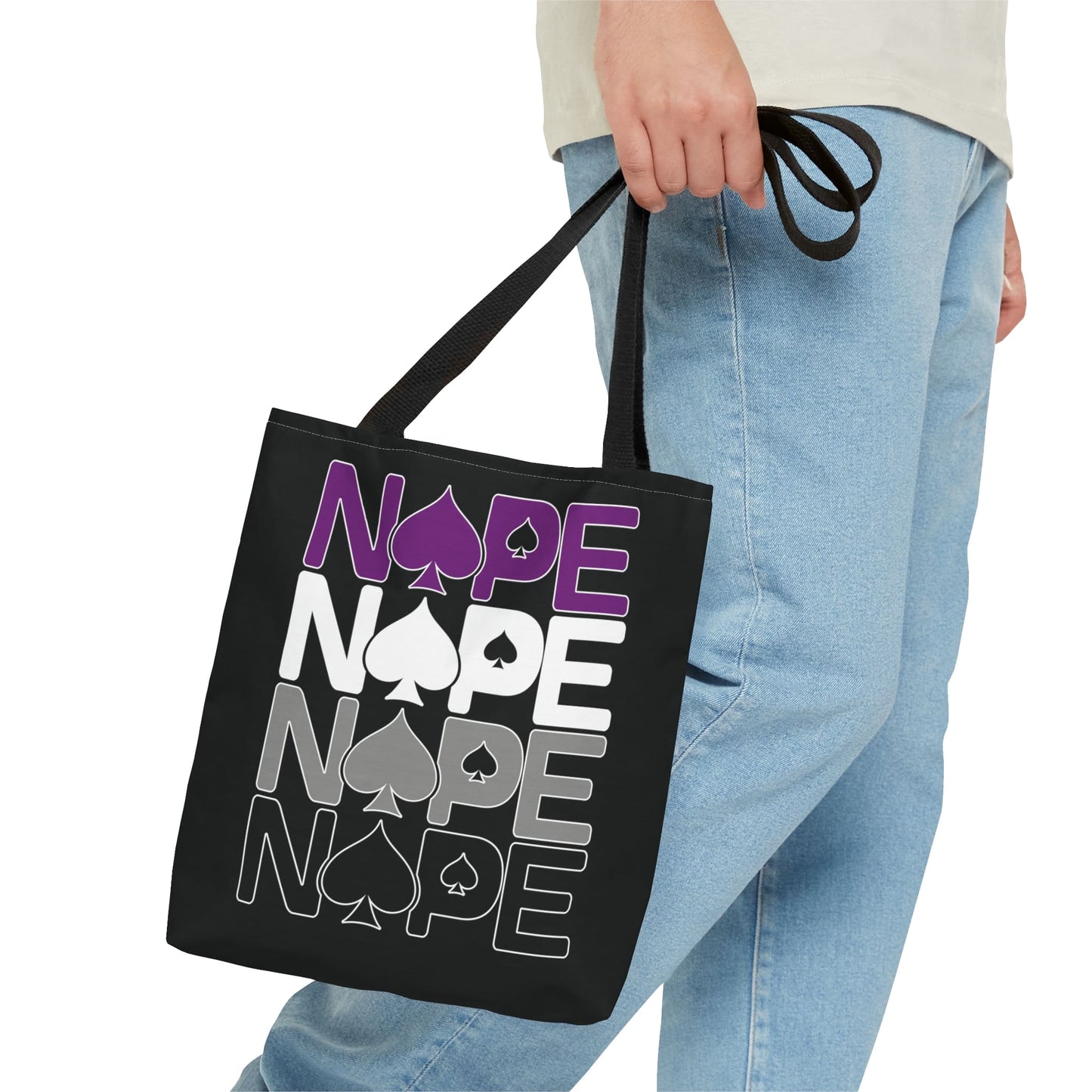 asexual tote bag, nope ace of spades bag, small