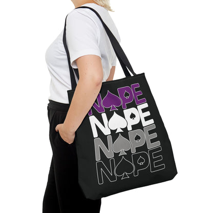 asexual tote bag, nope ace of spades bag, medium