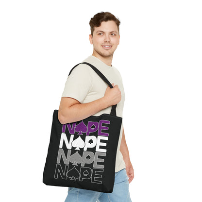 asexual tote bag, nope ace of spades bag, large