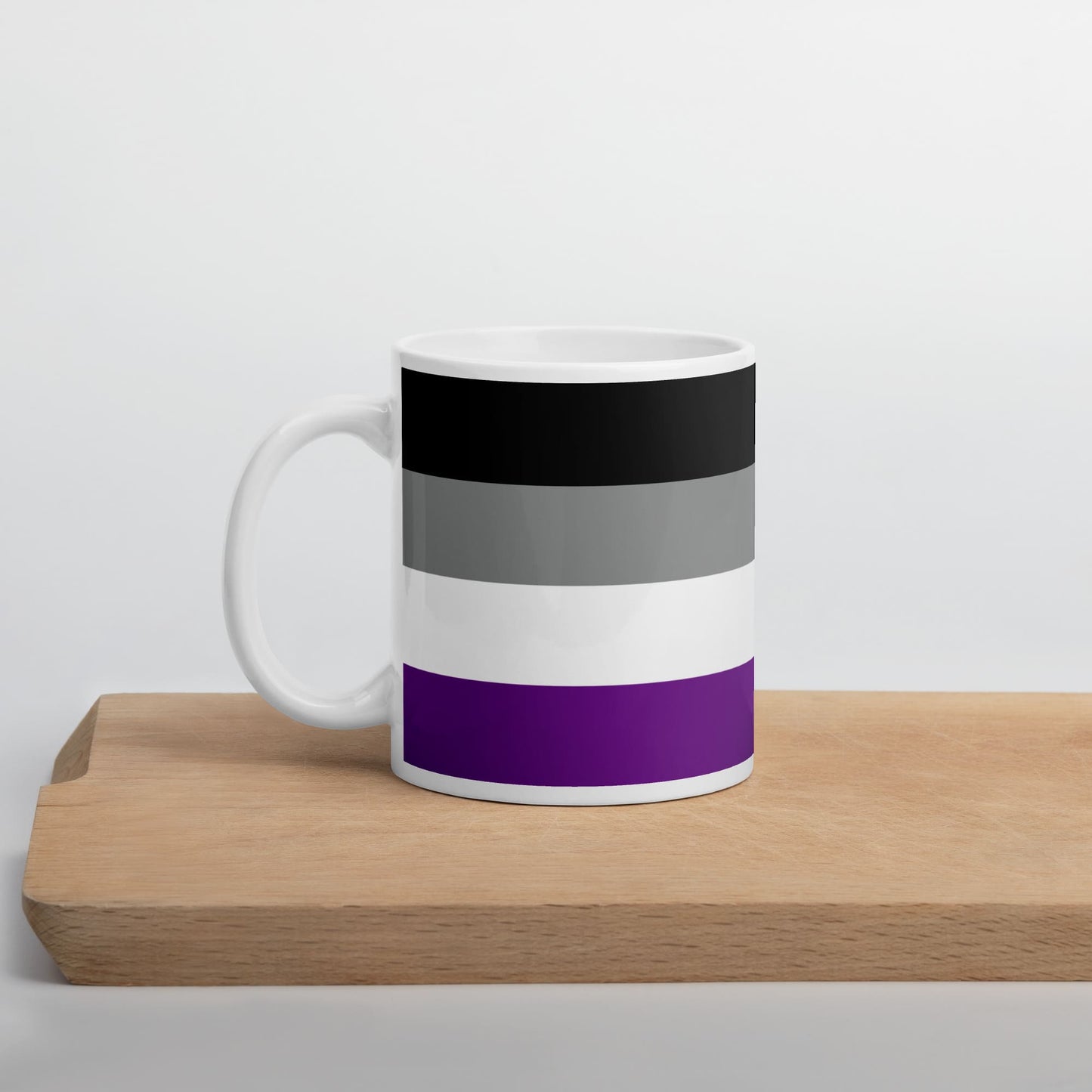 asexual coffee mug on table