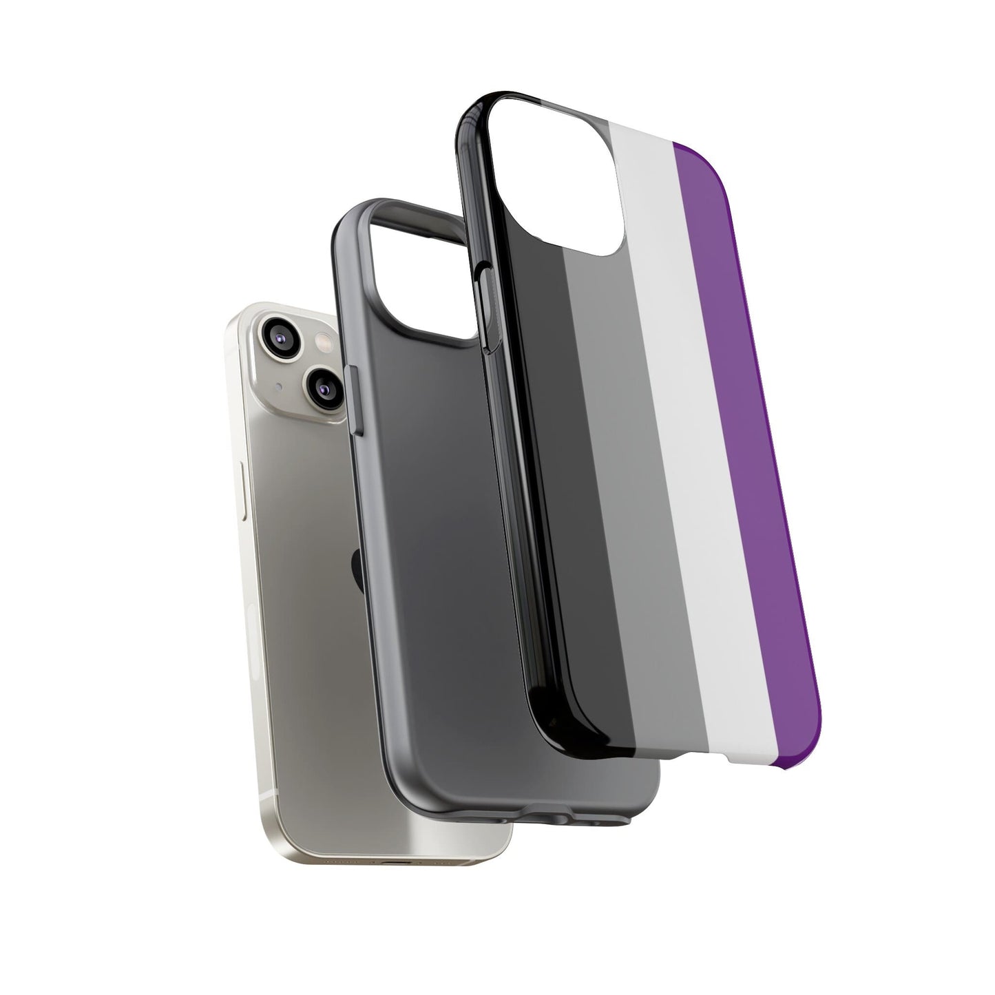 asexual flag phone case, layers