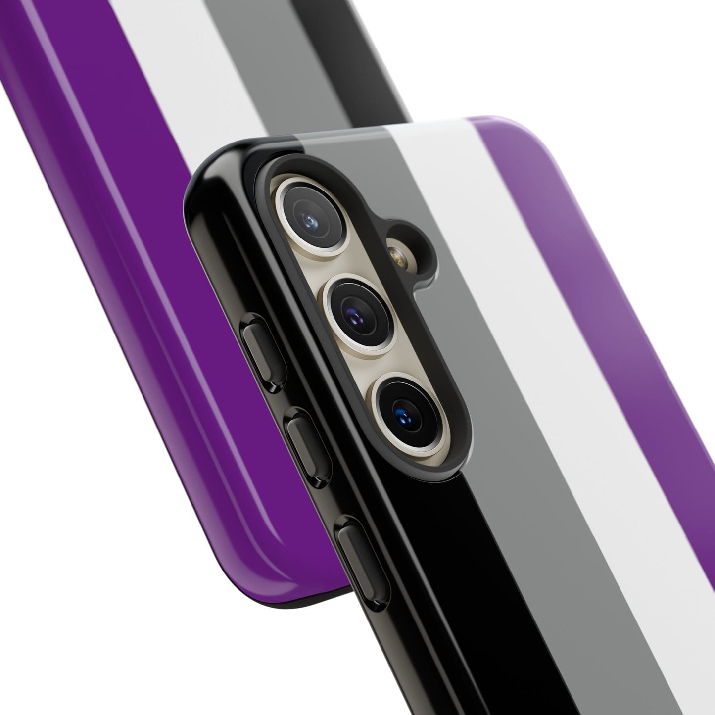 asexual flag phone case, close up