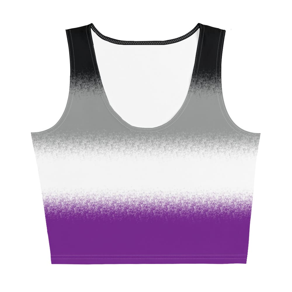 asexual crop top, ace pride tank, flatlay front