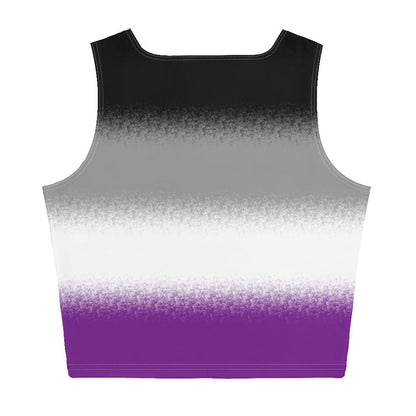 asexual crop top, ace pride tank, flatlay back