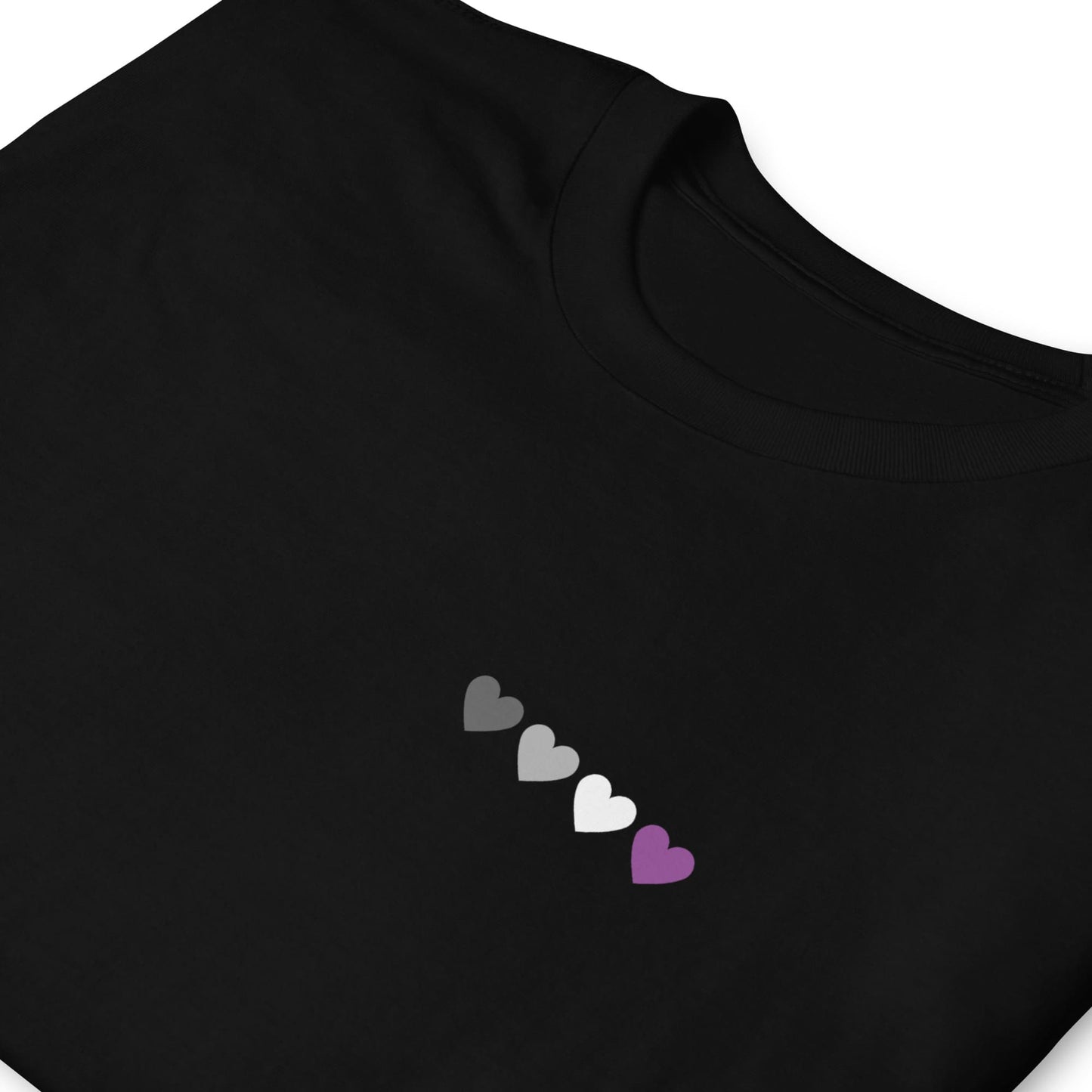 asexual shirt, subtle ace pride pocket design tee, zoom