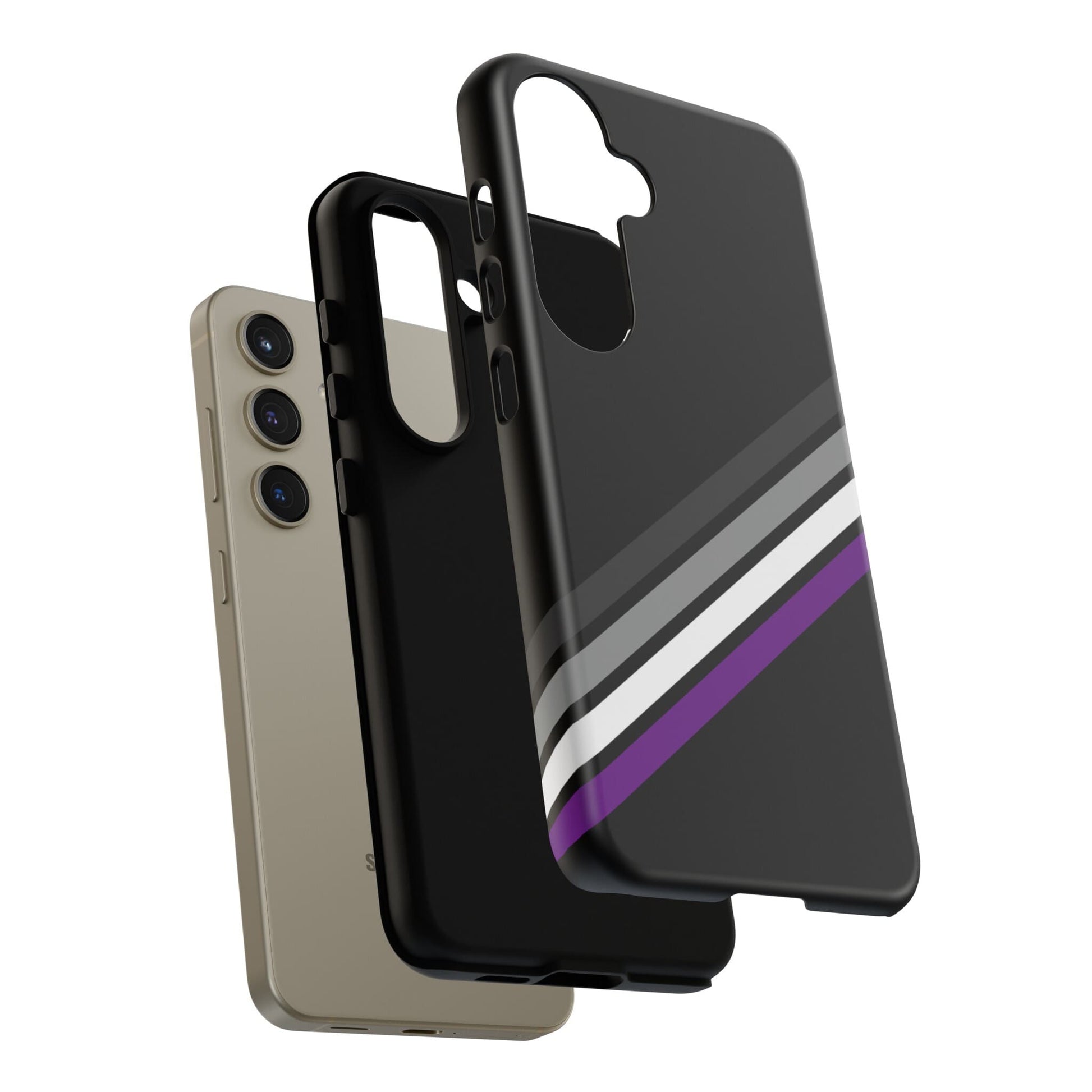 asexual phone case, ace subtle pride, layers