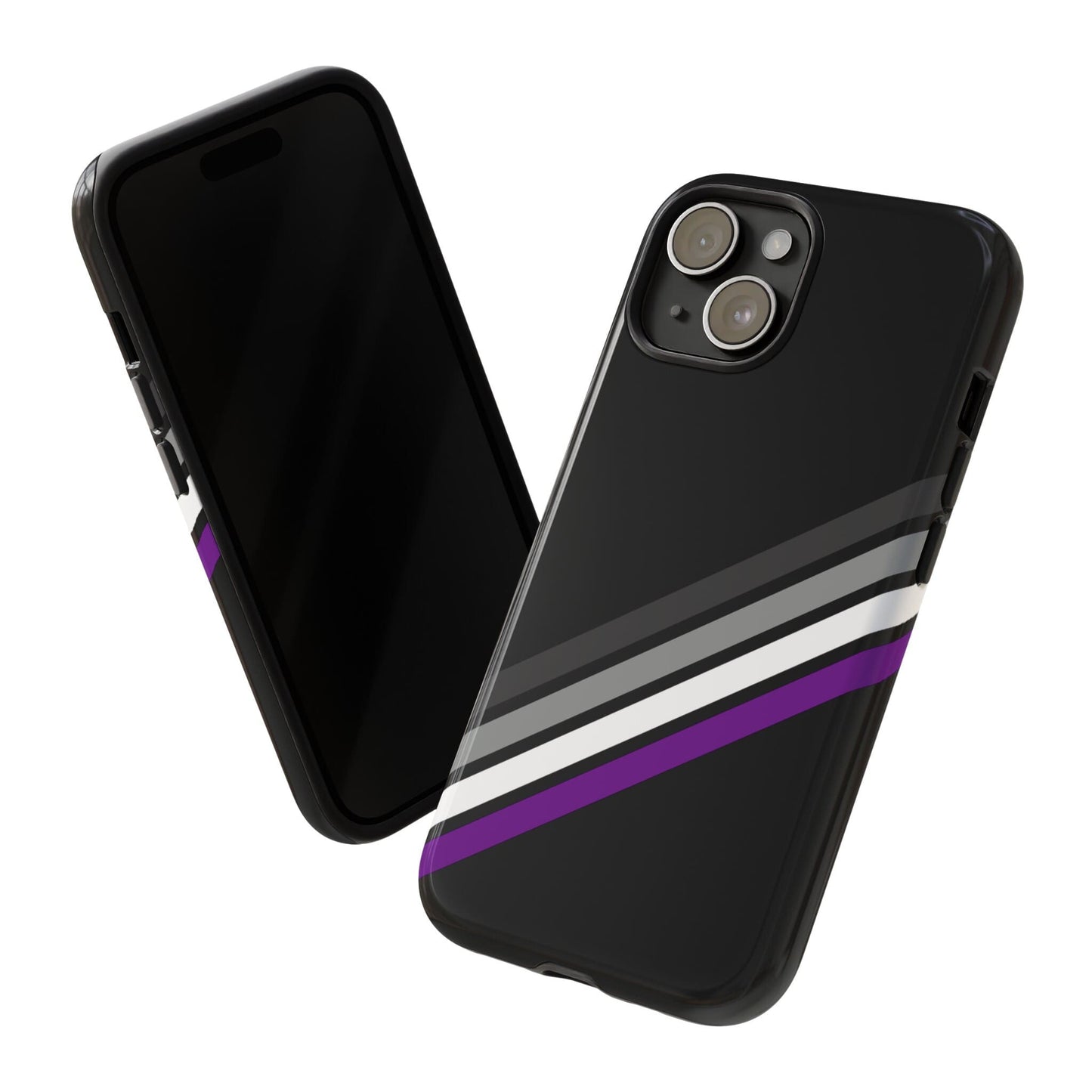 asexual phone case, ace subtle pride, tilt