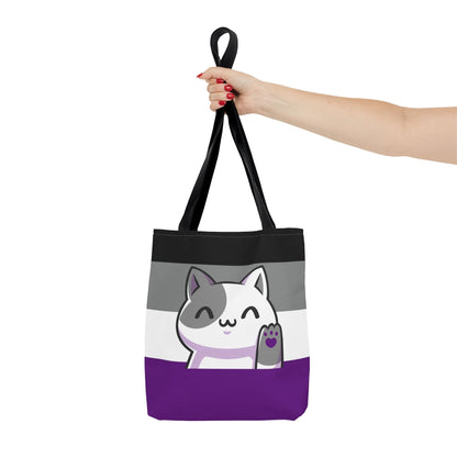 Asexual tote bag cute cat, small