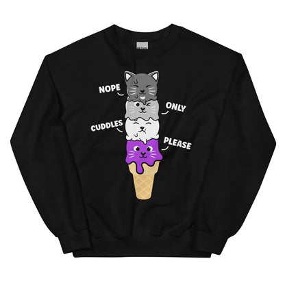 Asexual pride sweatshirt kawaii cats