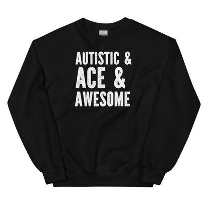 Autistic asexual sweatshirt, black