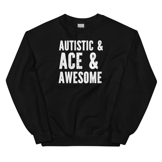 Autistic asexual sweatshirt, black