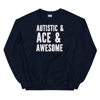 Autistic asexual sweatshirt, navy