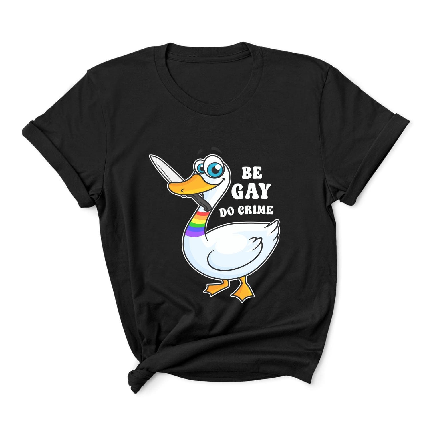 LGBT shirt, funny goose be gay do crime, main