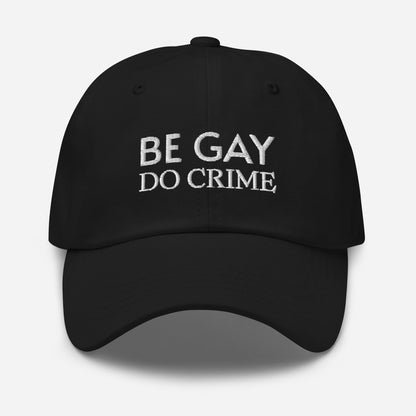 gay hat, funny embroidered LGBT cap, black