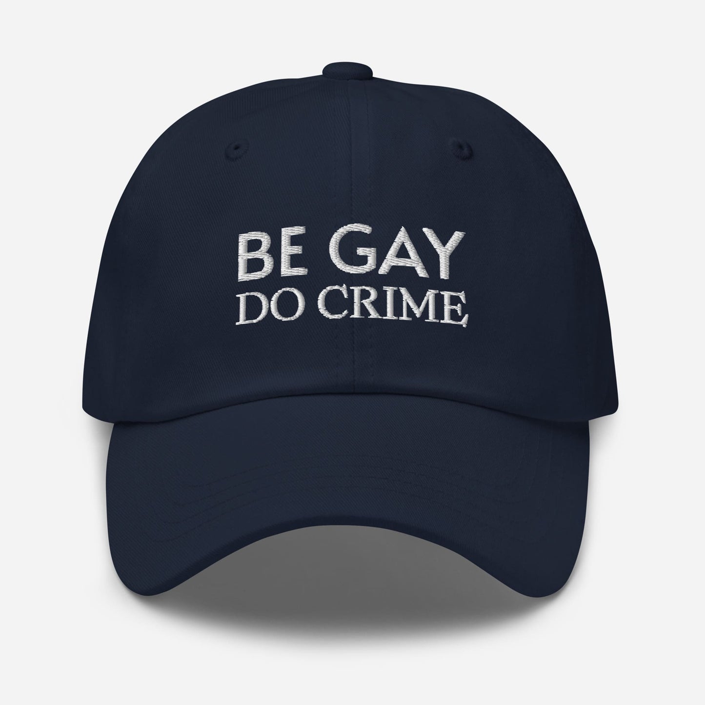 gay hat, funny embroidered LGBT cap, navy