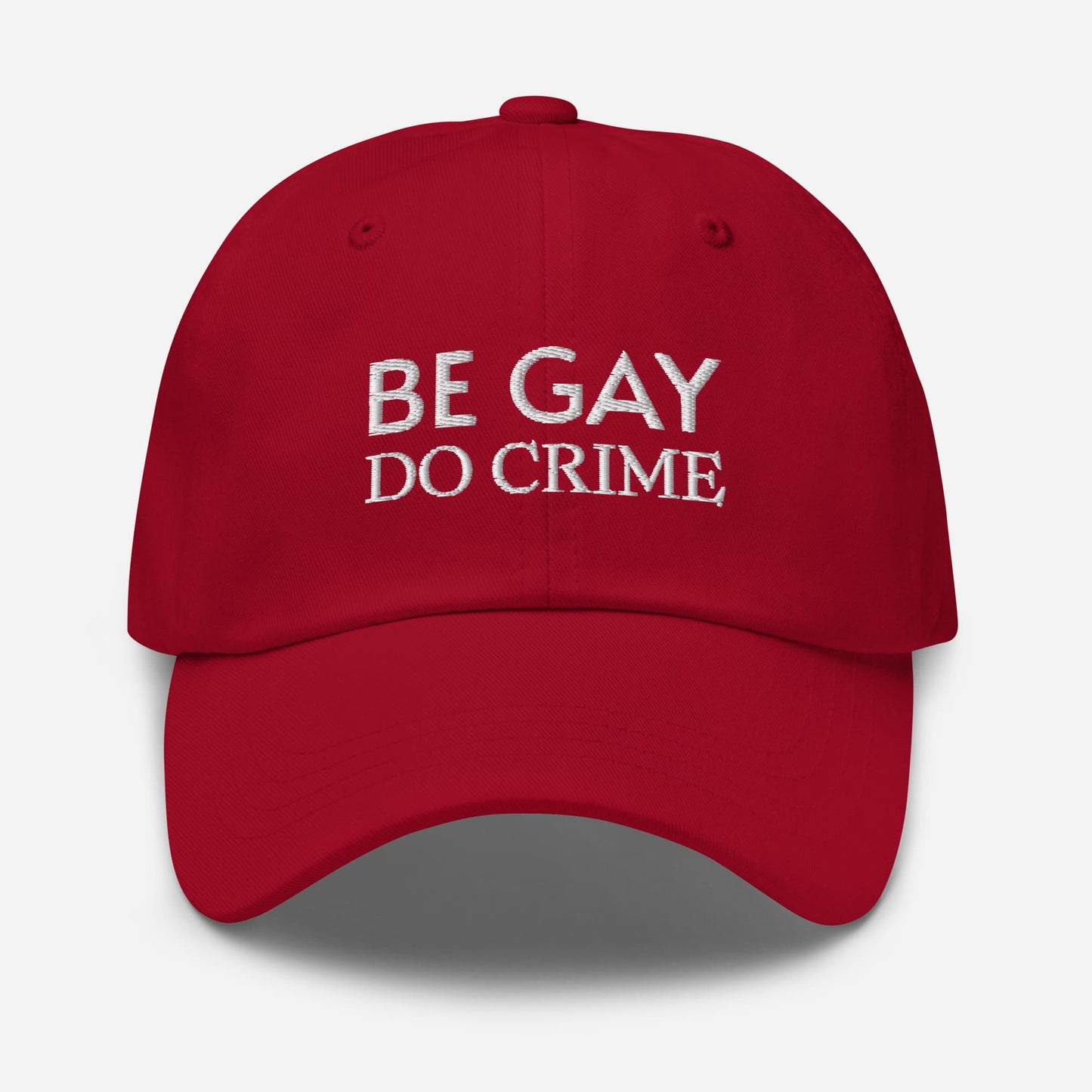 gay hat, funny embroidered LGBT cap, red