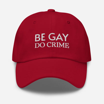 gay hat, funny embroidered LGBT cap, red