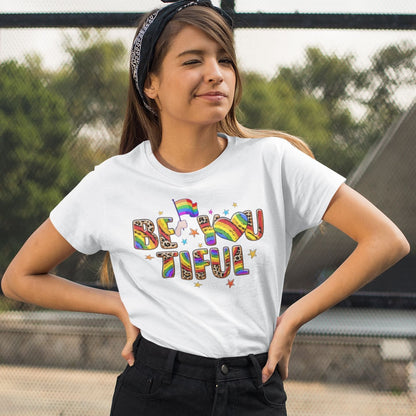 LGBTQ shirt, positivity pride, in use