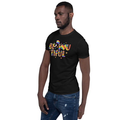 LGBTQ shirt, positivity pride, model 3 black