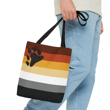 bear pride flag tote bag, small