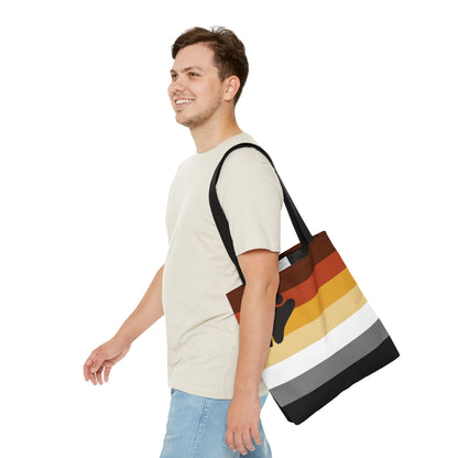 bear pride flag tote bag, medium