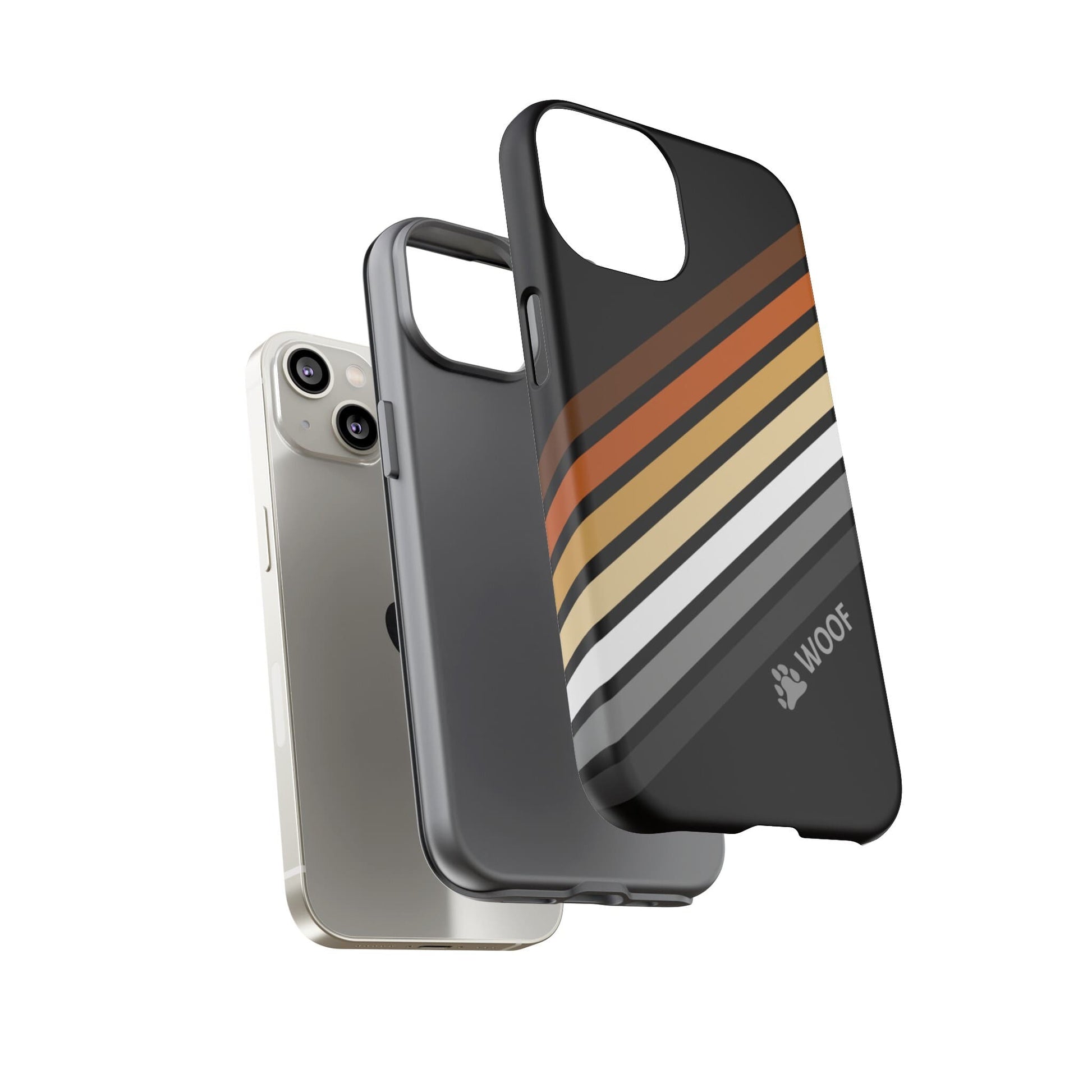 bear pride phone case, subtle pride, layers