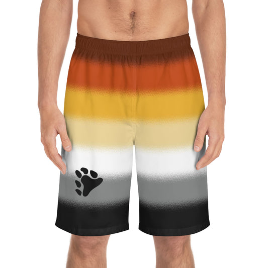 bear pride swim shorts, front