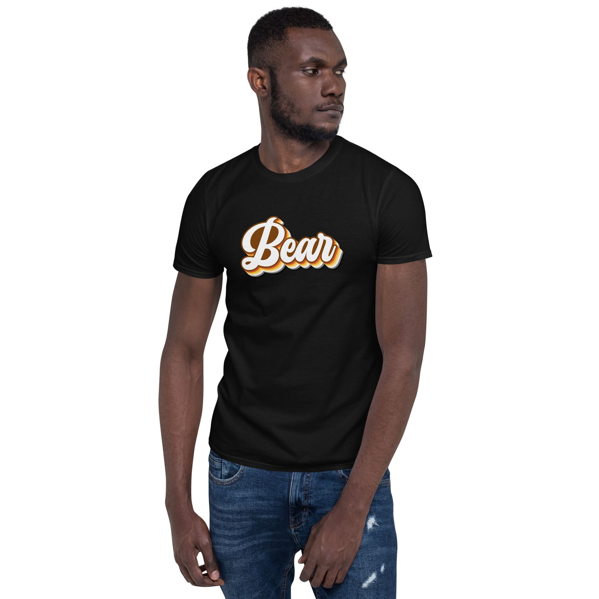 gay bear pride shirt, black model