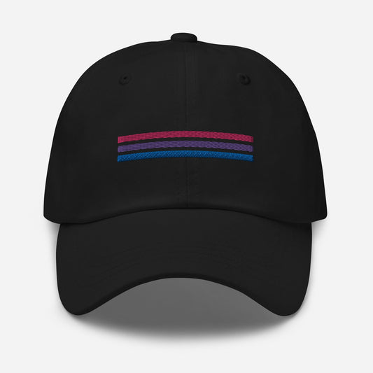 bisexual hat, bi pride flag embroidered cap