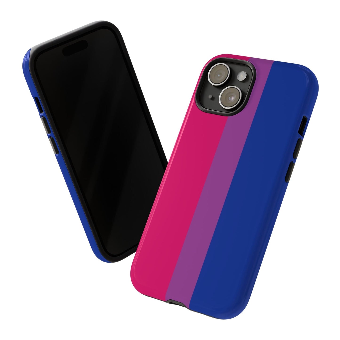 bisexual flag phone case, tilt