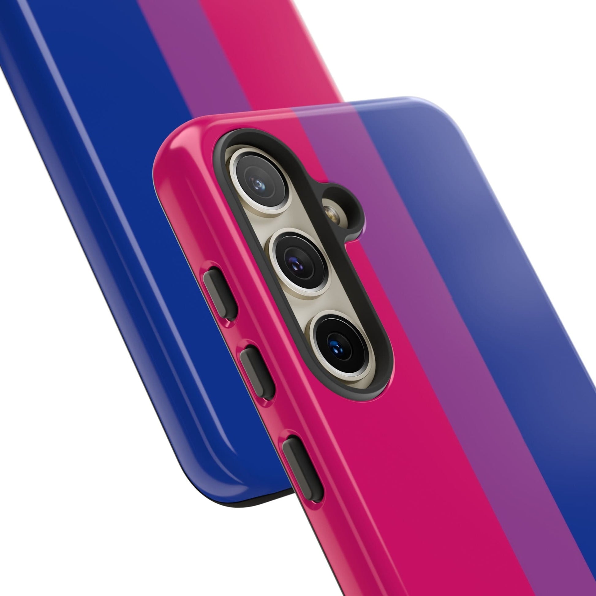 bisexual flag phone case, close up