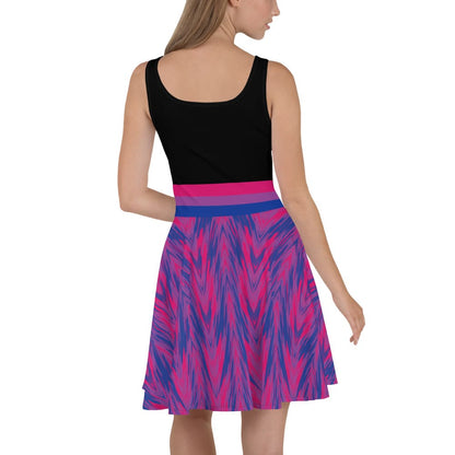 bisexual dress, subtle bi pride clothing, back