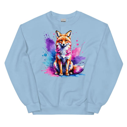 blue bisexual sweatshirt with bi pride fox