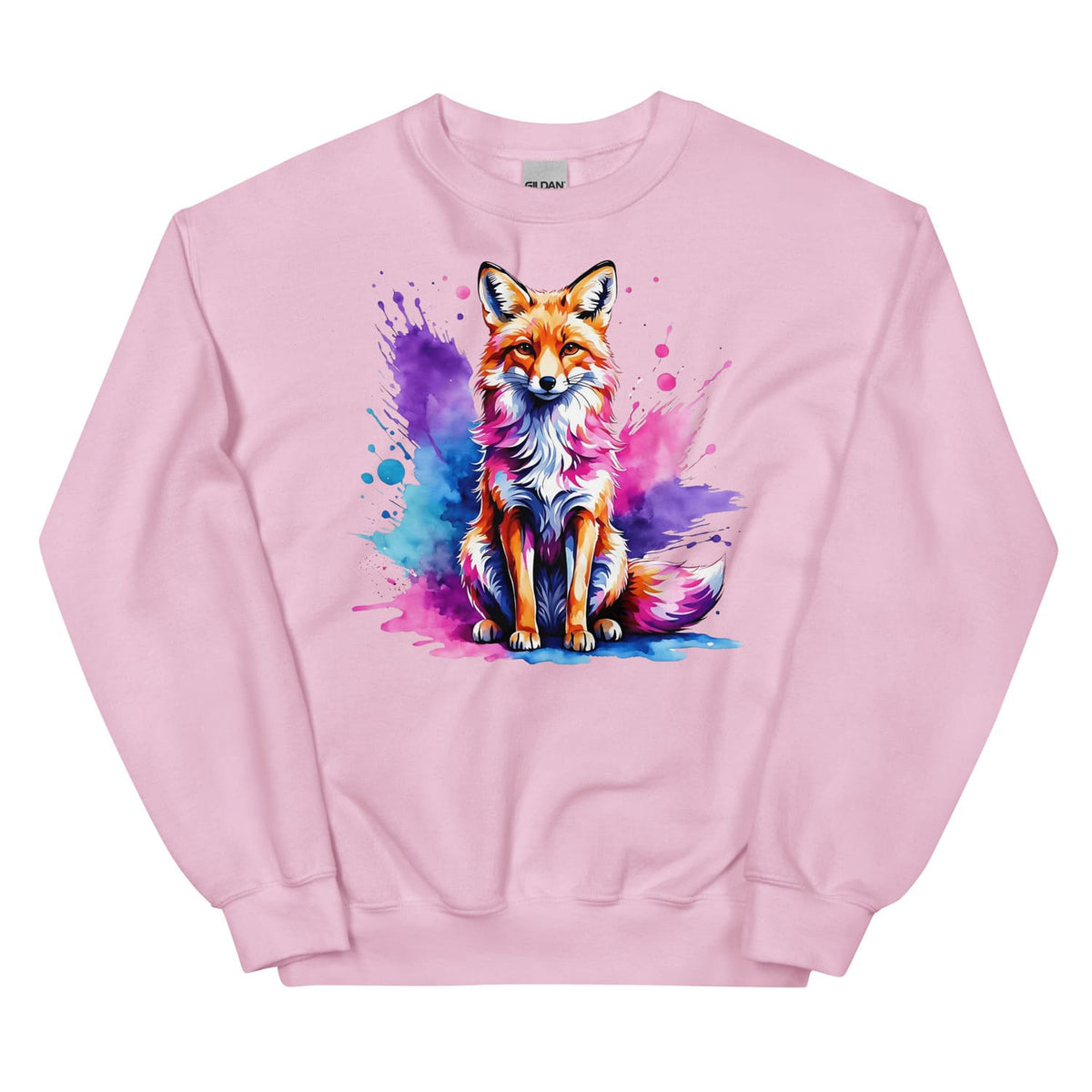 pink bisexual sweatshirt with bi pride fox