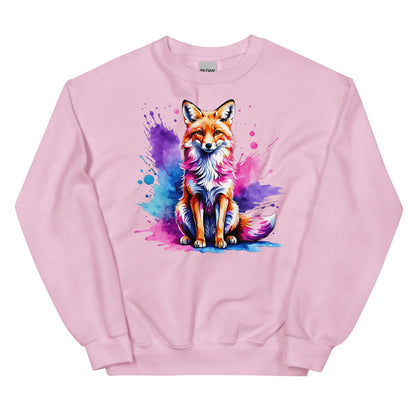 pink bisexual sweatshirt with bi pride fox
