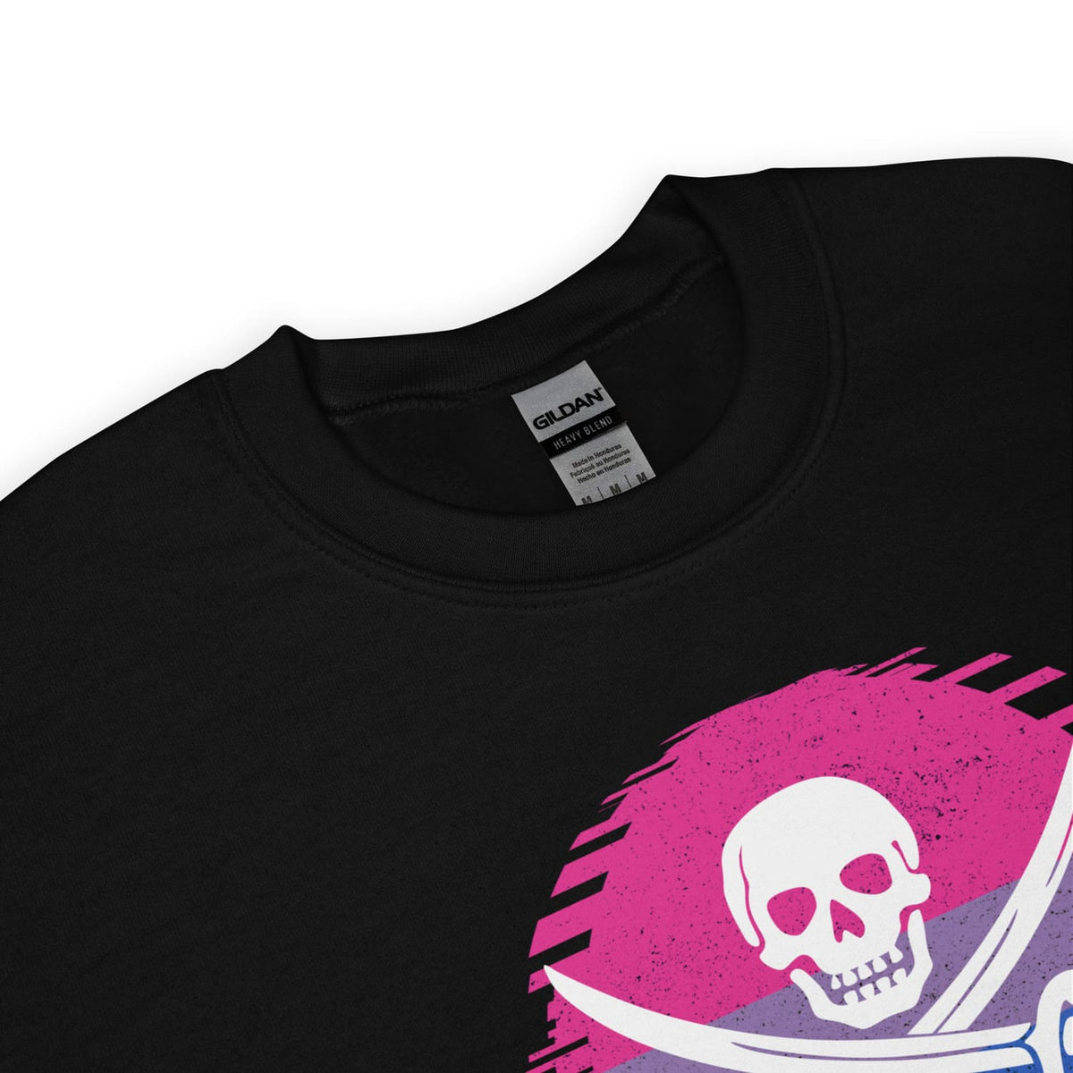 detail of funny bisexual sweatshirt