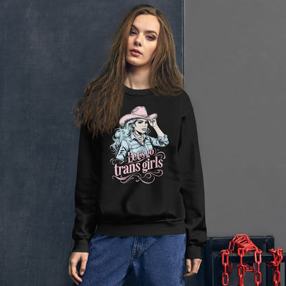 mtf trans Person wearing a black transgender sweatshirt with a graphic design and text against a dark background