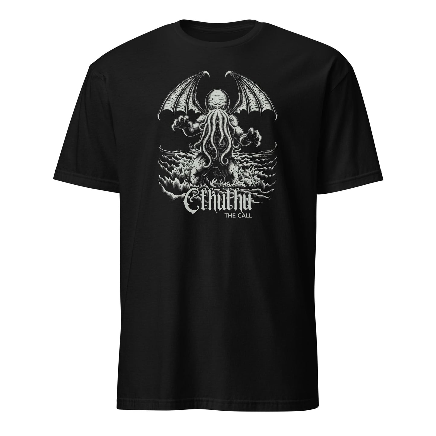 Black t-shirt with cthulhu