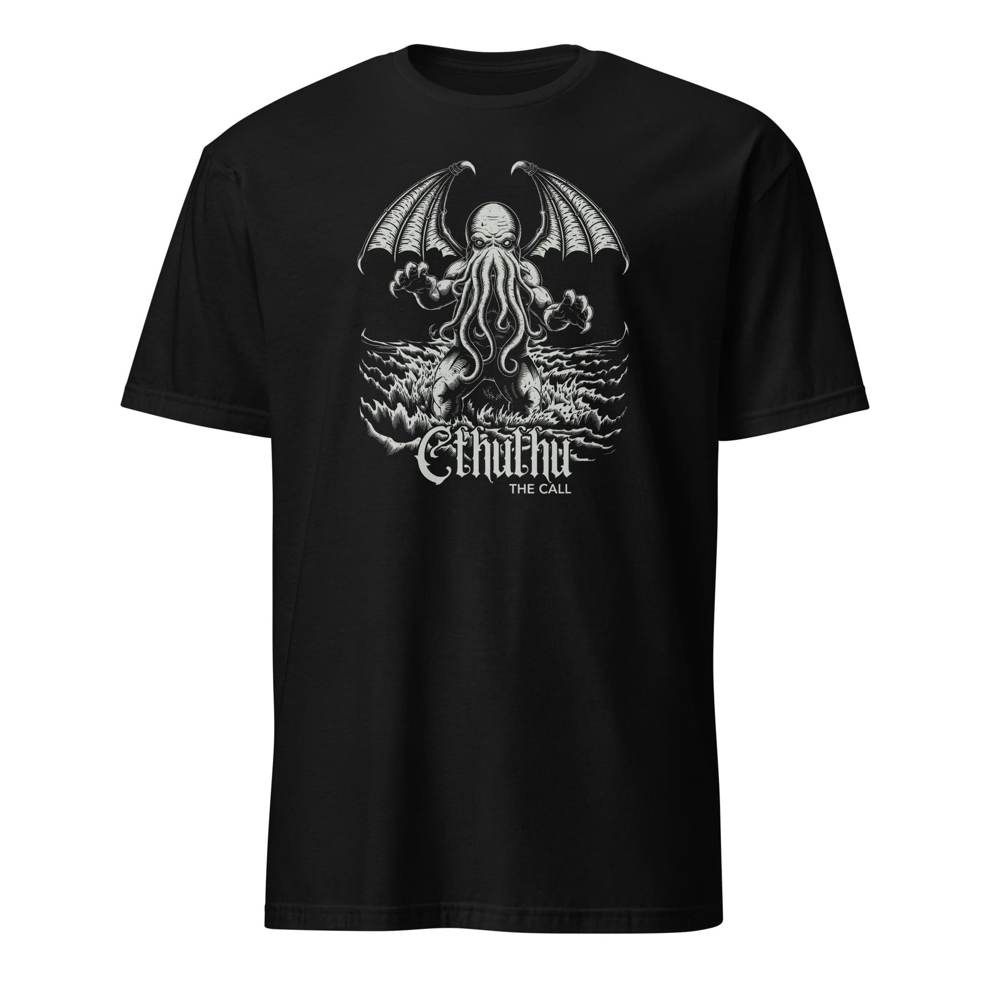 Black t-shirt with cthulhu
