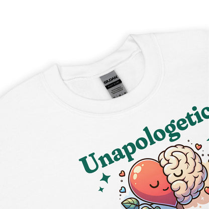 White t-shirt with 'Unapologetic autistic ' text and a colorful graphic on a white background