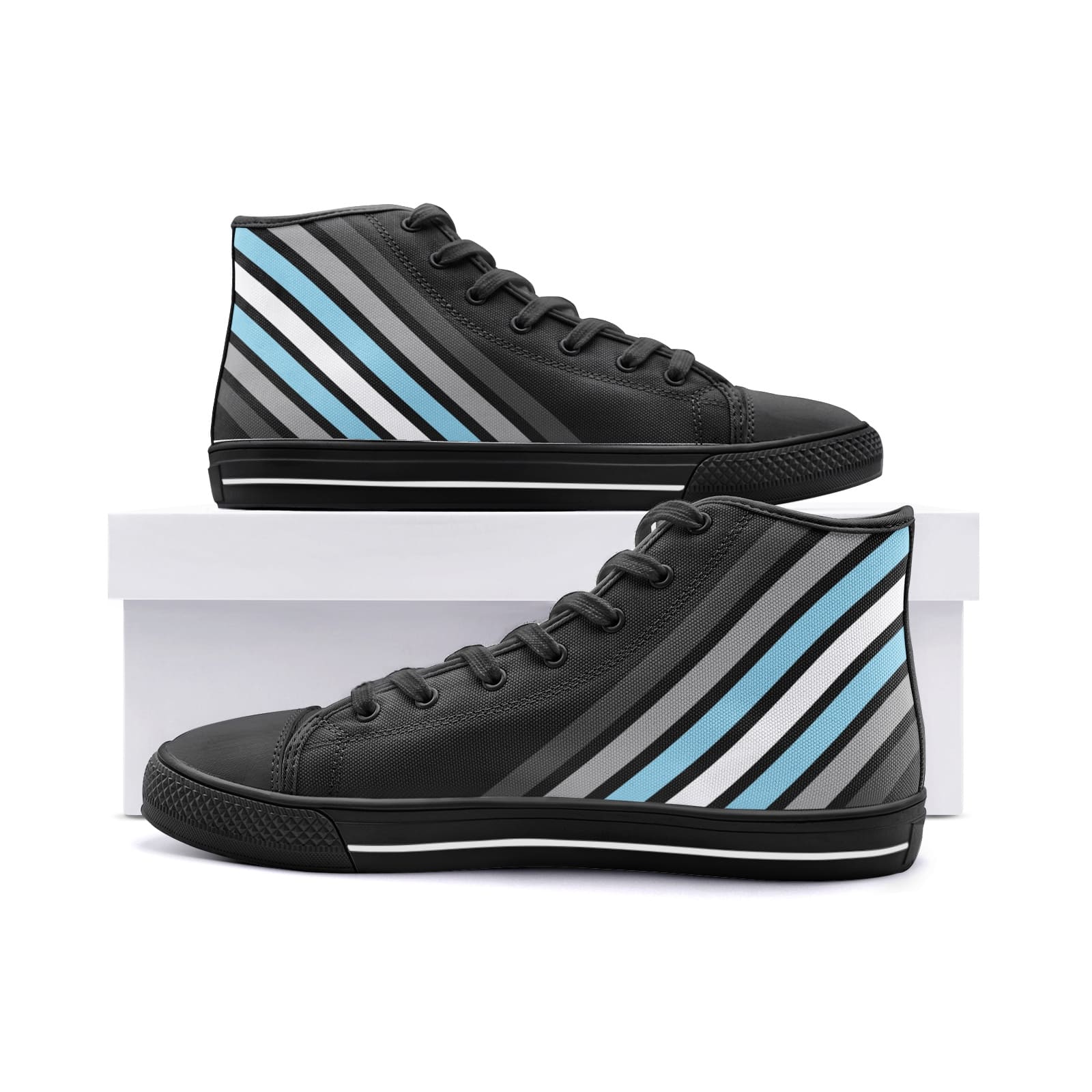 demiboy shoes, subtle demigender sneakers, black