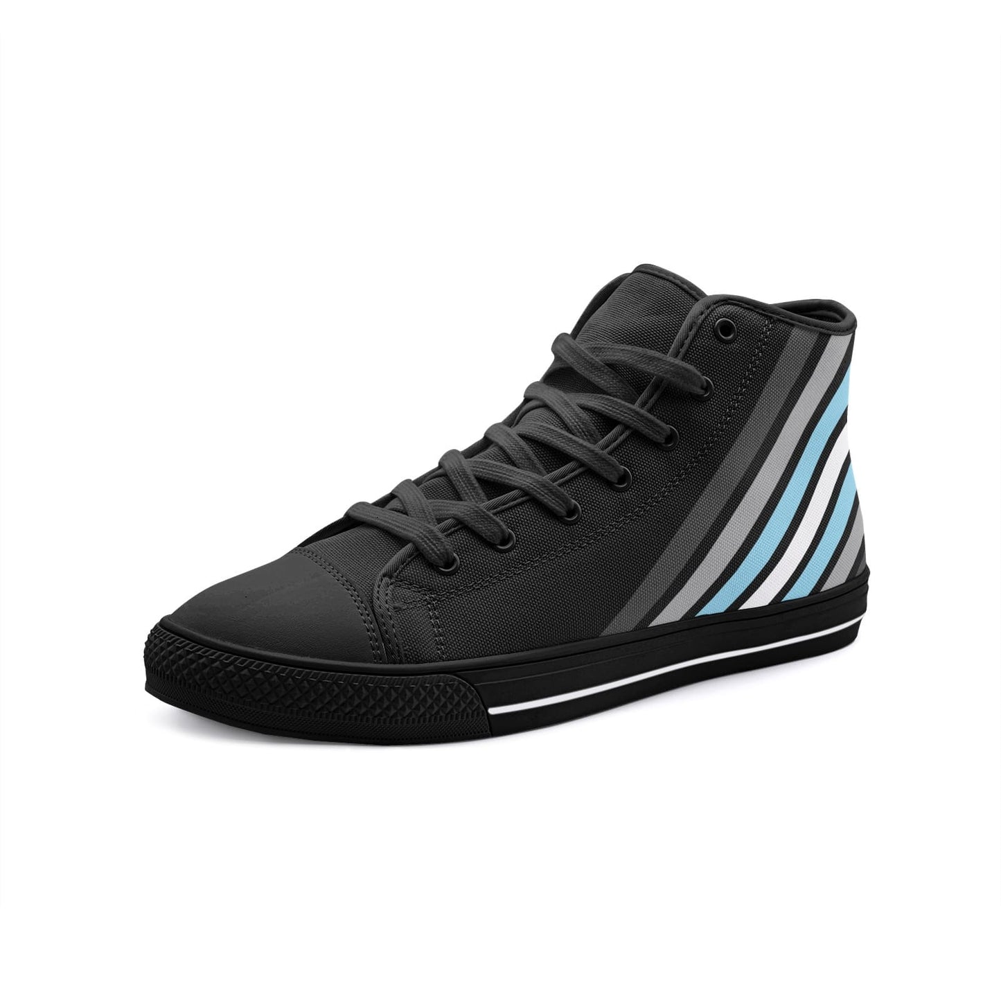 demiboy shoes, subtle demigender sneakers, black