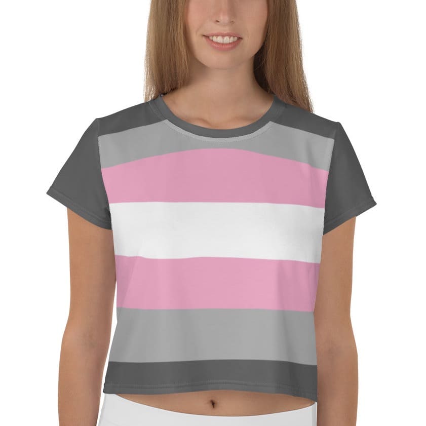 demigirl crop top, model 1 front