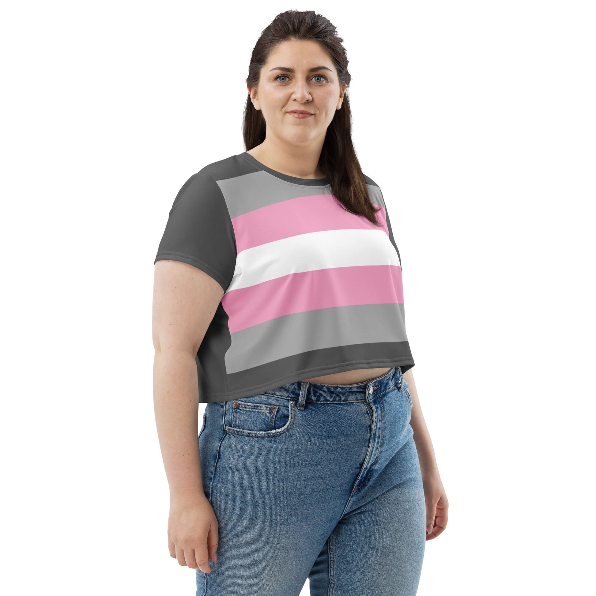 demigirl crop top, model 2