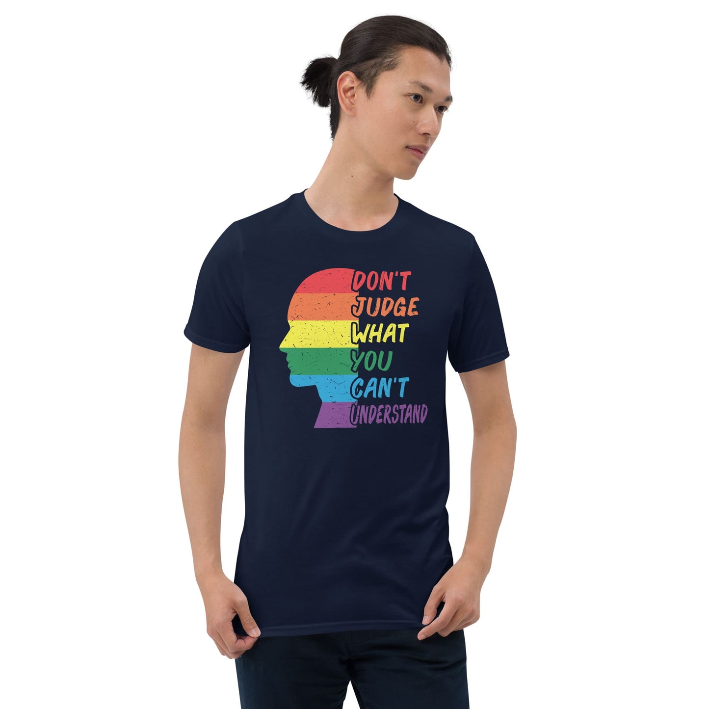 pride shirt, LGBT awareness tee, model 2